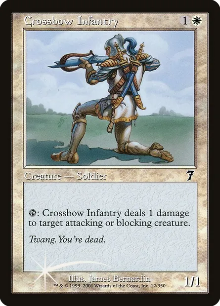 Crossbow Infantry, Magic card 7ED 12★ — Seventh Edition set