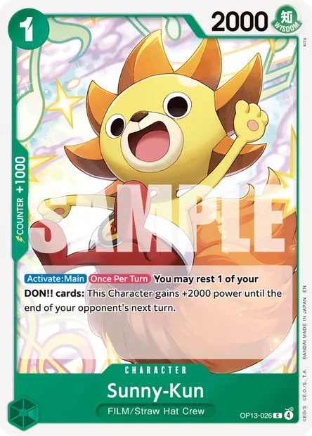 Sunny-Kun, One Piece card OP13-026 — CARRYING ON HIS WILL set