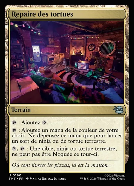 Repaire des tortues, carte Magic TMT 190 — extension Teenage Mutant Ninja Turtles