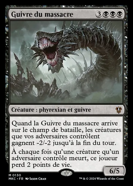 Guivre du massacre, carte Magic MKC 130 — extension Murders at Karlov Manor Commander