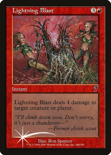 Lightning Blast, Magic card 7ED 200★ — Seventh Edition set
