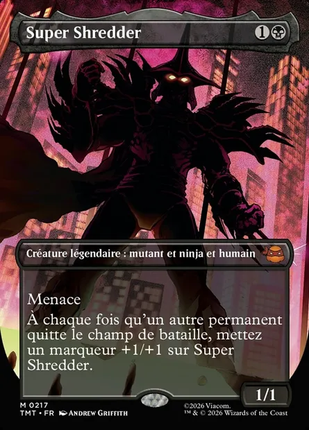 Super Shredder, carte Magic TMT 217 — extension Teenage Mutant Ninja Turtles