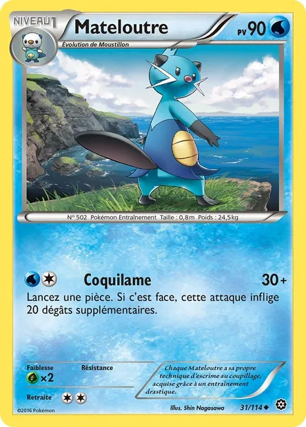 Mateloutre, carte Pokémon STS 31 — extension Offensive Vapeur