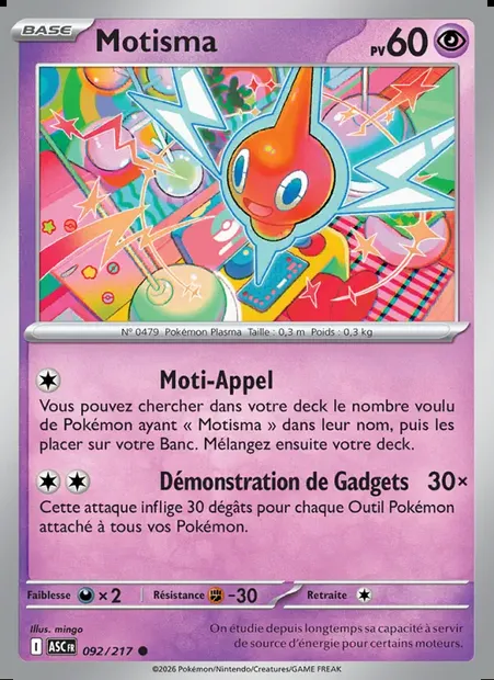 Motisma, carte Pokémon ASC 092 — extension Héros Transcendants