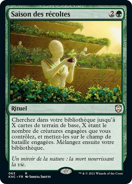Saison des récoltes, carte Magic KHC 63 — extension Kaldheim Commander