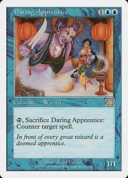 Daring Apprentice, Magic card 6ED 62 — Classic Sixth Edition set