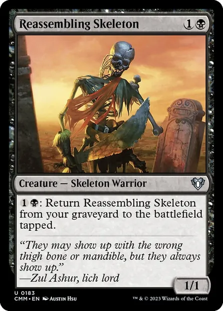 Reassembling Skeleton, Magic card CMM 183 — Commander Masters set