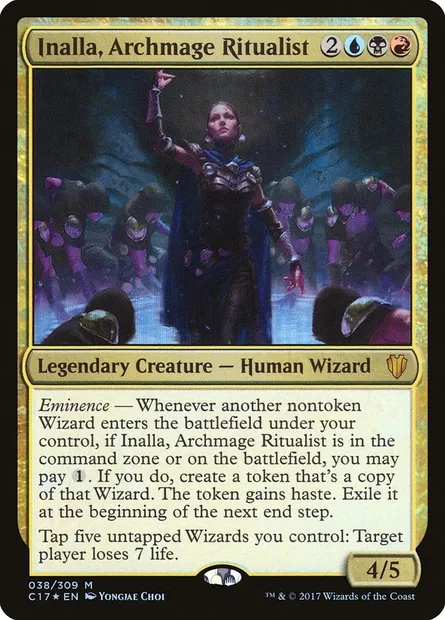 Inalla, Archmage Ritualist, Magic card C17 38 — Commander 2017 set