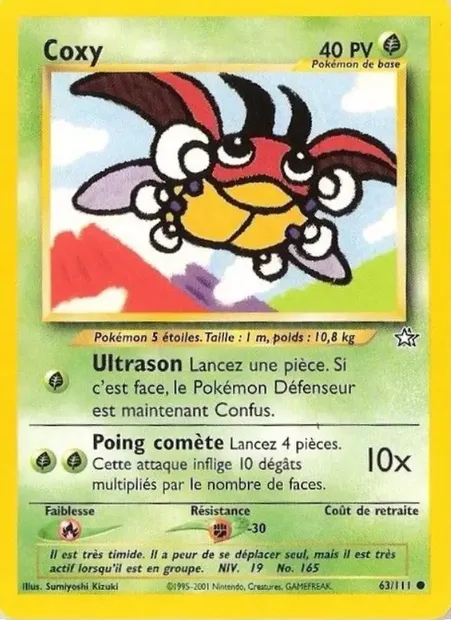 Coxy, carte Pokémon NG 63 — extension Neo Genesis