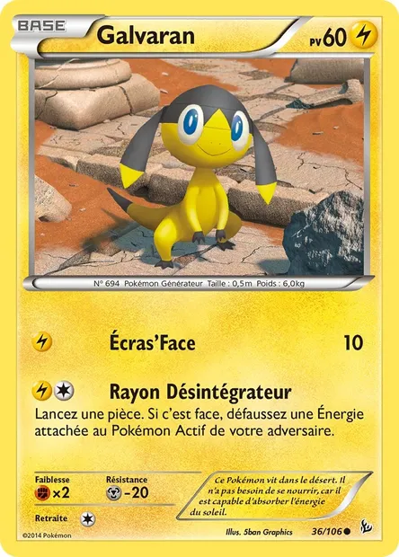 Galvaran, carte Pokémon FLF 36 — extension Étincelles