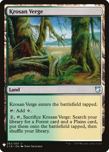 Krosan Verge, Magic card PLST C18-263 — The List set