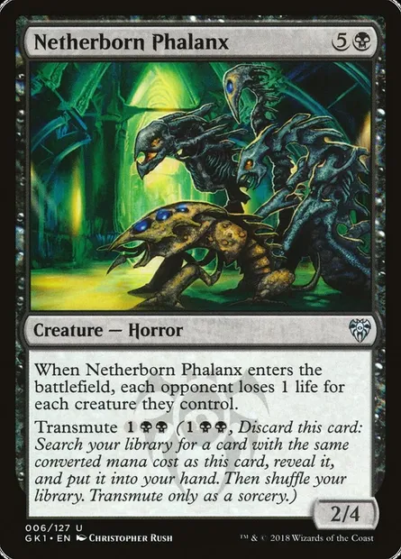 Netherborn Phalanx, Magic card GK1 6 — GRN Guild Kit set
