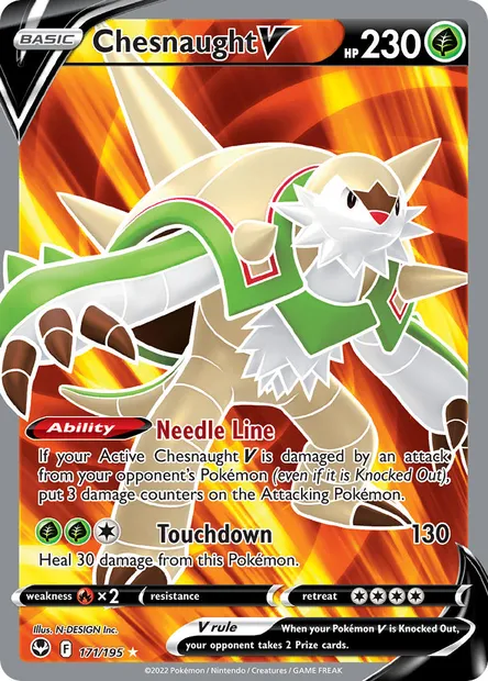 Chesnaught V, Pokémon card SIT 171 — Silver Tempest set