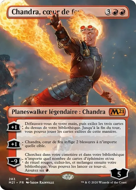 Chandra, cœur de feu, carte Magic M21 283 — extension Core Set 2021