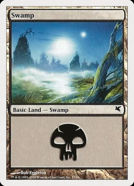 Swamp, Magic card PHUK 57 — Hachette UK set
