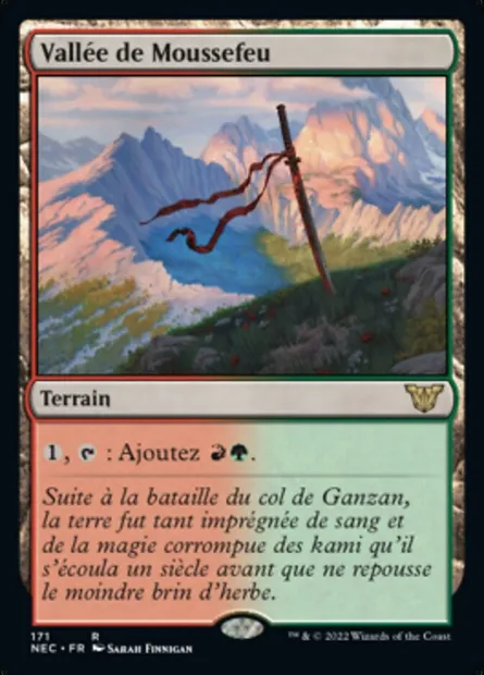 Vallée de Moussefeu, carte Magic NEC 171 — extension Neon Dynasty Commander