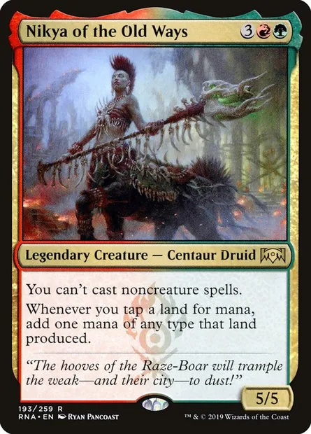 Nikya of the Old Ways, Magic card RNA 193 — Ravnica Allegiance set