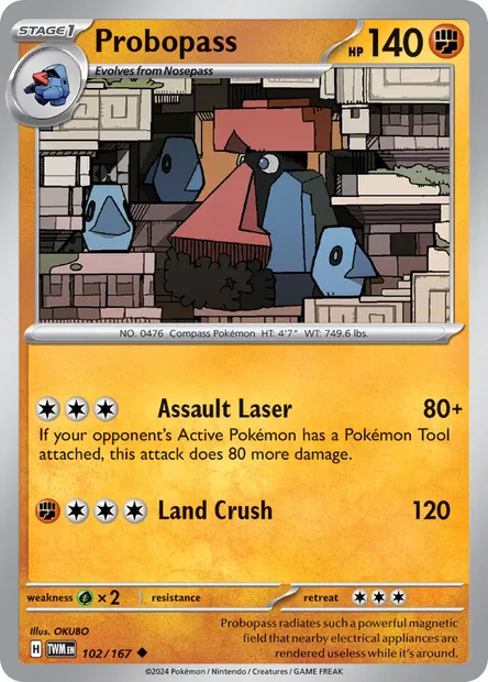 Probopass, Pokémon card TWM 102 — Twilight Masquerade set