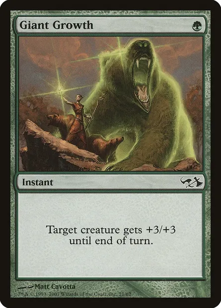 Giant Growth, Magic card DD1 21 — Duel Decks: Elves vs. Goblins set