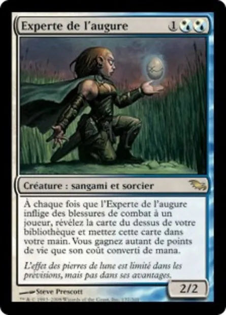 Experte de l'augure, carte Magic SHM 137 — extension Sombrelande