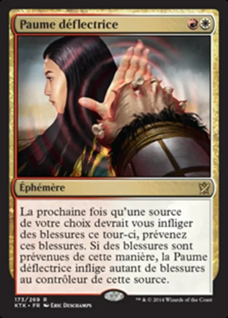 Paume déflectrice, carte Magic KTK 173 — extension Les Khans de Tarkir