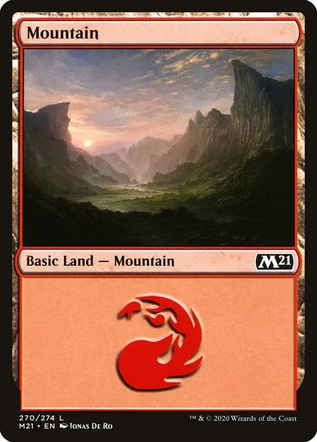 Mountain, Magic card M21 270 — Core Set 2021 set