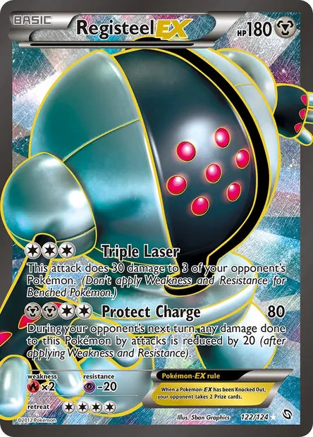 Registeel-EX, Pokémon card DRX 122 — Dragons Exalted set