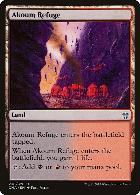 Refuge d'Akoum, carte Magic CMA 238 — extension Commander Anthology