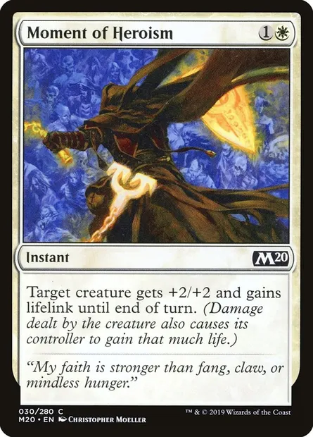 Moment of Heroism, Magic card M20 30 — Core Set 2020 set