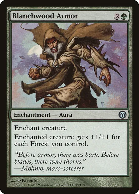 Blanchwood Armor, Magic card DPA 55 — Duels of the Planeswalkers set