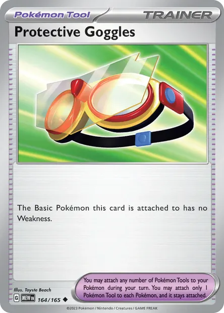 Protective Goggles, Pokémon card MEW 164 — 151 set