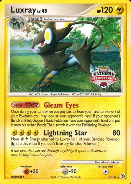 Luxray Lv.48, carte Pokémon LGP 007 — extension League Promos
