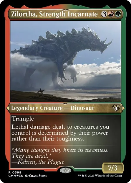 Zilortha, Strength Incarnate, Magic card CMM 599 — Commander Masters set