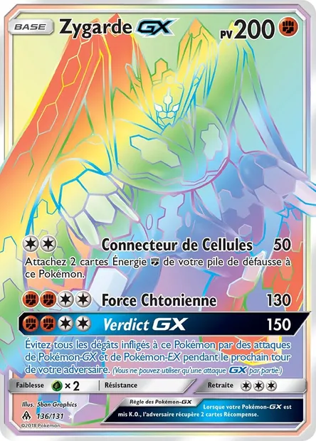 Zygarde GX, carte Pokémon FLI 136 — extension Lumière Interdite