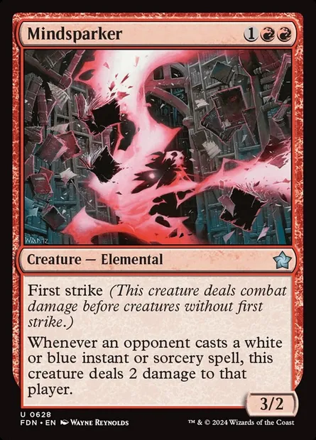 Mindsparker, Magic card FDN 628 — Foundations set
