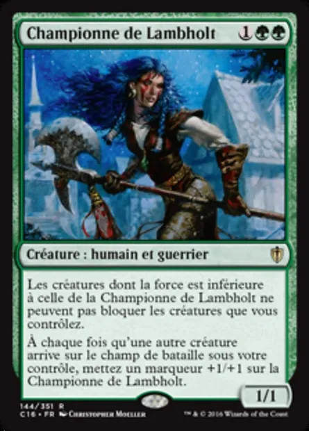 Championne de Lambholt, carte Magic C16 144 — extension Commander 2016