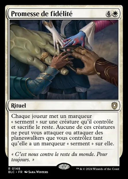 Promesse de fidélité, carte Magic BLC 148 — extension Bloomburrow Commander
