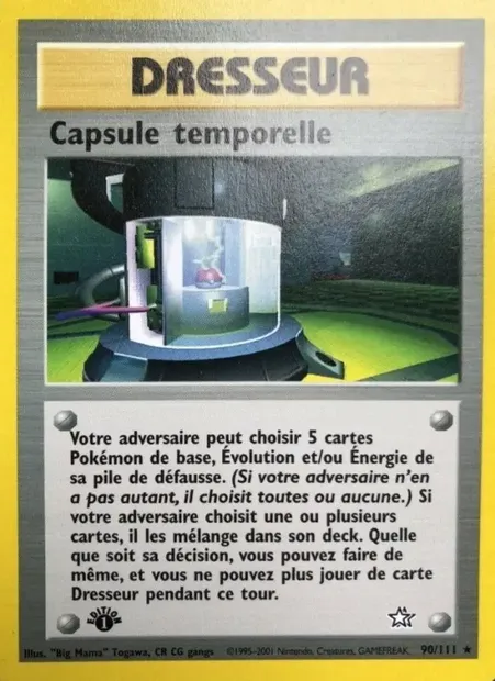 Capsule temporelle, carte Pokémon NG 90 — extension Neo Genesis