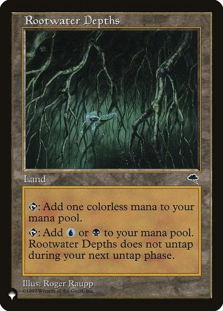 Rootwater Depths, Magic card PLST TMP-323 — The List set