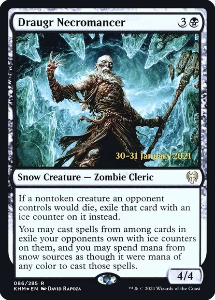 Draugr Necromancer, Magic card PKHM 86s — Kaldheim Promos set