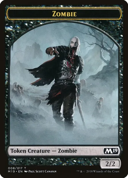 Zombie, Magic card TM19 8 — Core Set 2019 Tokens set