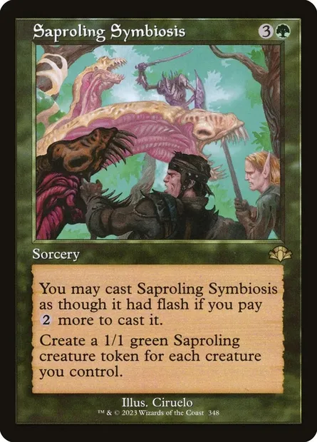 Saproling Symbiosis, Magic card DMR 348 — Dominaria Remastered set