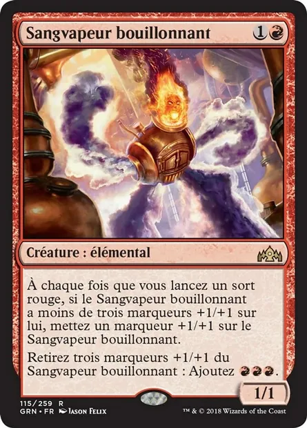Sangvapeur bouillonnant, carte Magic GRN 115 — extension Les Guildes de Ravnica
