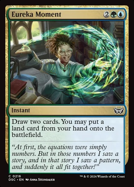 Eureka Moment, Magic card DSC 216 — Duskmourn: House of Horror Commander set