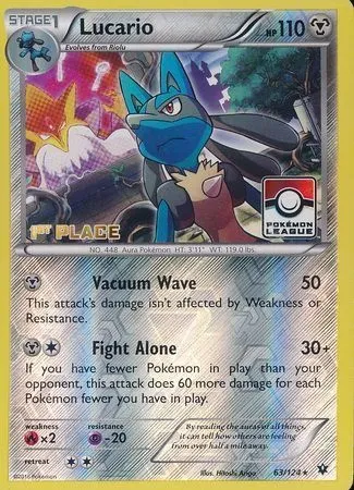 Lucario, carte Pokémon LGP 063 — extension League Promos