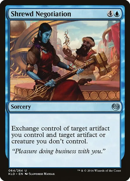 Shrewd Negotiation, Magic card KLD 64 — Kaladesh set