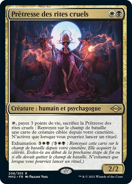 Prêtresse des rites cruels, carte Magic MH2 208 — extension Horizons du Modern 2