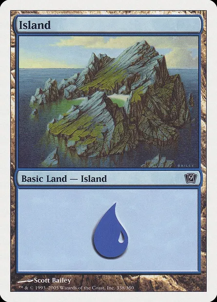 Island, Magic card 9ED 338 — Ninth Edition set