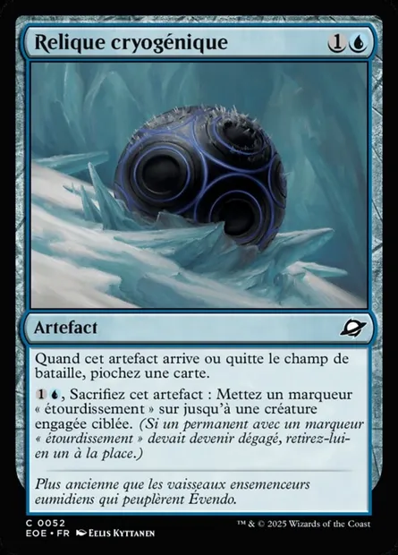 Relique cryogénique, carte Magic EOE 52 — extension Edge of Eternities