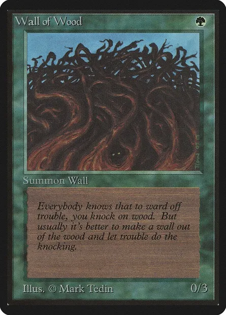 Mur de bois, carte Magic LEB 226 — extension Limited Edition Beta